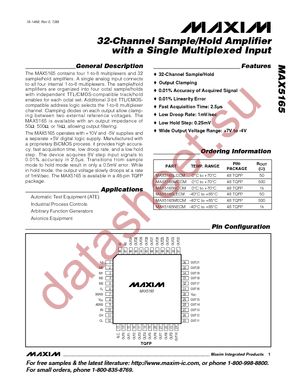 MAX5165LCCM+ datasheet  